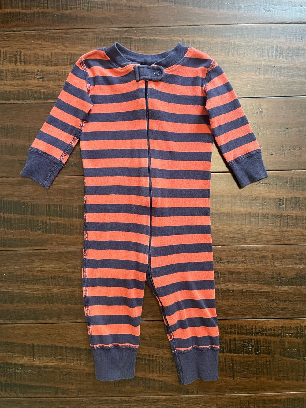 Hanna Andersson Bold Stripe Organic Cotton Zip Sleeper - Picture 5 of 11